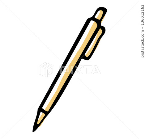 簡單的鋼筆(原子筆)插圖 簡單的鋼筆(原子筆)插圖 136012162