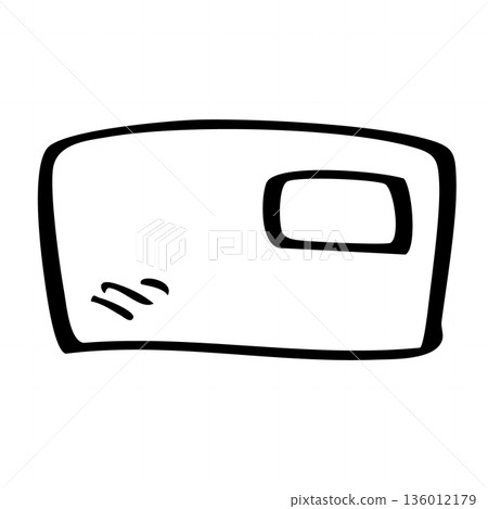 手繪橫向視窗信封的插圖素材 136012179