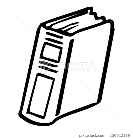 Hand-drawn line drawing document file/binder illustration material Hand-drawn line drawing document file/binder illustration material 136012189
