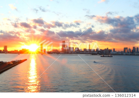Yokohama Minato Mirai sunset 136012314