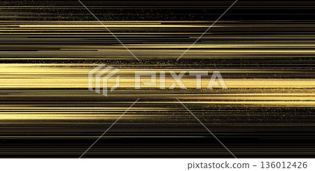 Luxurious gold speed line/striped background material, gold line material shining on a jet black background Luxurious gold speed line/striped background material, gold line material shining on a jet black background 136012426