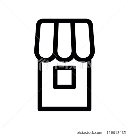 A minimal flat design icon with a modern look store A minimal flat design icon with a modern look store 136012485