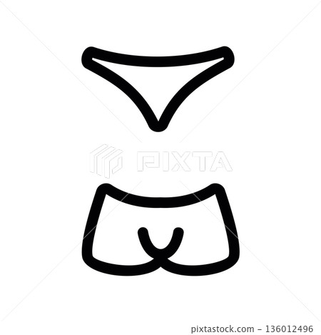 A minimal flat design icon with a modern look underwear A minimal flat design icon with a modern look underwear 136012496