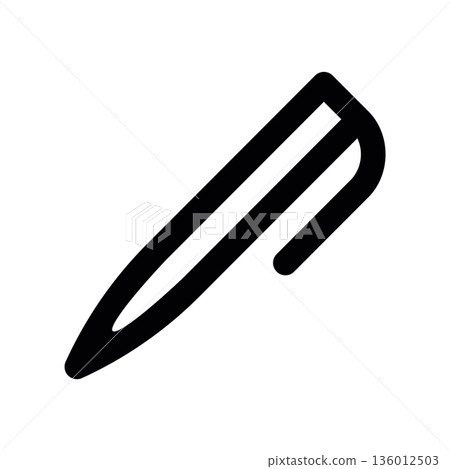 A minimal flat design icon with a modern look pen A minimal flat design icon with a modern look pen 136012503