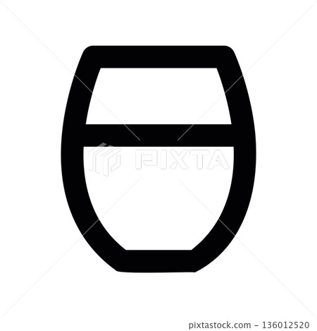 A minimal flat design icon with a modern look shot glass A minimal flat design icon with a modern look shot glass 136012520