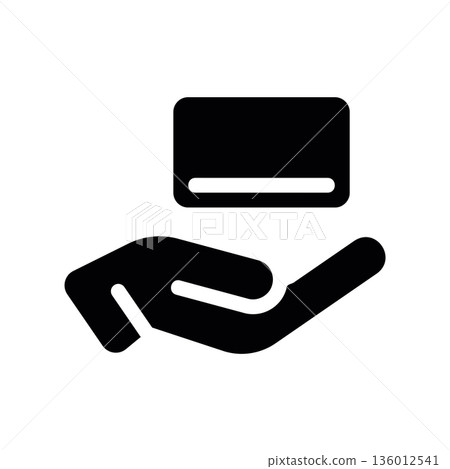 A minimal flat design icon with a modern look bank card 136012541