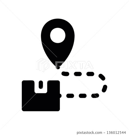 A minimal flat design icon with a modern look product tracking A minimal flat design icon with a modern look product tracking 136012544
