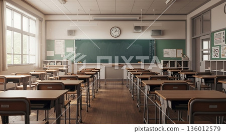 A classroom in a Japanese school (empty) A classroom in a Japanese school (empty) 136012579