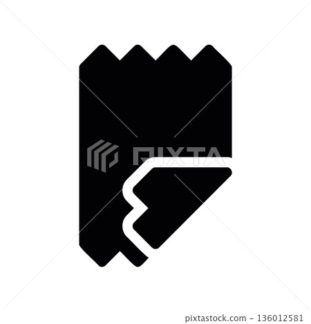 A minimal flat design icon with a modern look blank pay slip 136012581