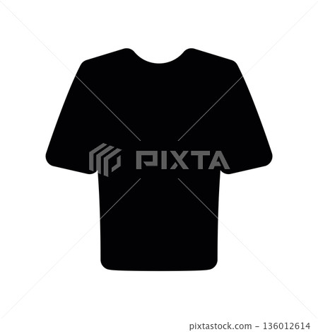 A minimal flat design icon with a modern look shirt 136012614