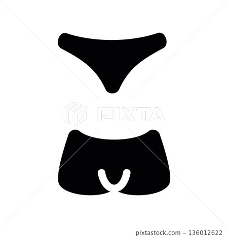 A minimal flat design icon with a modern look men and women underwear 136012622