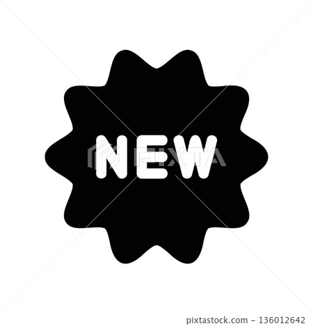 A minimal flat design icon with a modern look new sticker 136012642
