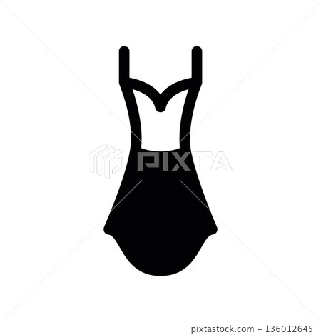 A minimal flat design icon with a modern look halter dress A minimal flat design icon with a modern look halter dress 136012645