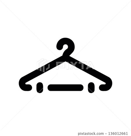 A minimal flat design icon with a modern look clothes rack A minimal flat design icon with a modern look clothes rack 136012661