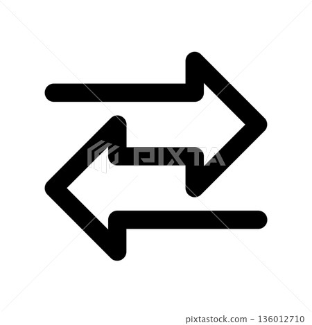 A minimal flat design icon with a modern look arrow, right, left A minimal flat design icon with a modern look arrow, right, left 136012710