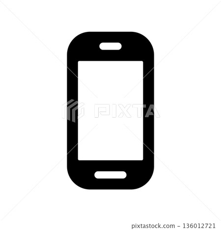 A minimal flat design icon with a modern look smartphone A minimal flat design icon with a modern look smartphone 136012721