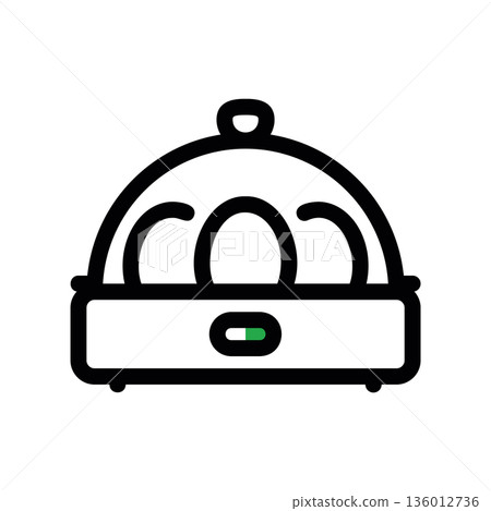 A minimal flat design icon with a modern look egg boiler A minimal flat design icon with a modern look egg boiler 136012736