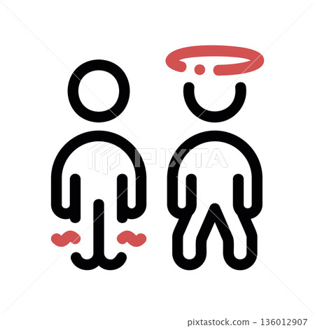 A minimal flat design icon with a modern look symptoms of the disease 136012907