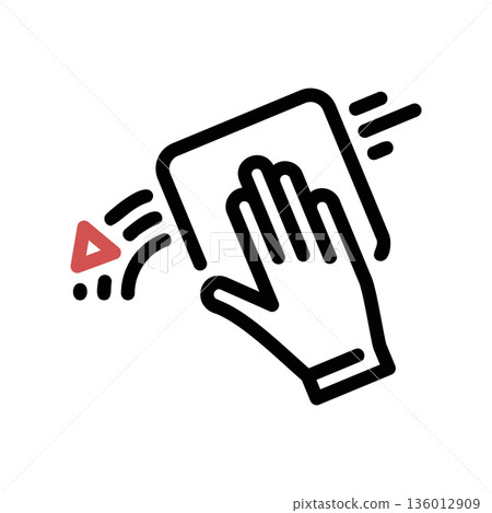 A minimal flat design icon with a modern look surface treatment 136012909