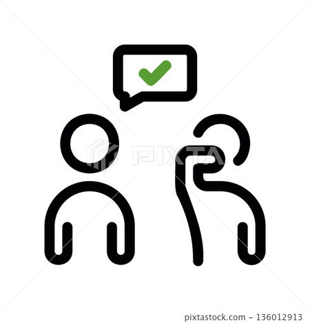 A minimal flat design icon with a modern look cover your sneeze with your hand 136012913