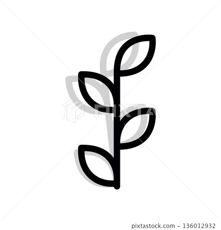 A minimal flat design icon with a modern look plant, sprout 136012932