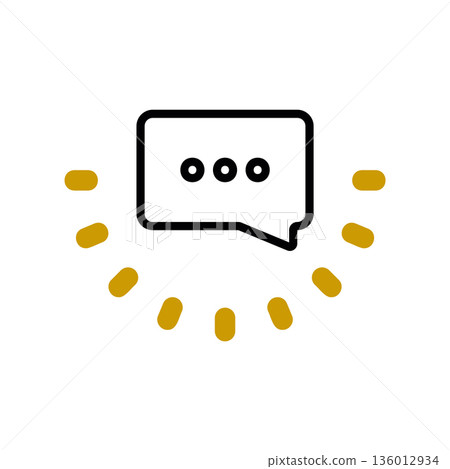 A minimal flat design icon with a modern look chat bubble 136012934