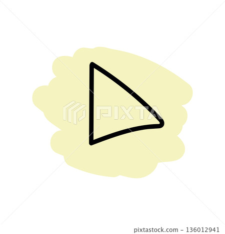 A minimal flat design icon with a modern look play button A minimal flat design icon with a modern look play button 136012941