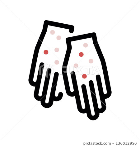 A minimal flat design icon with a modern look skin rash A minimal flat design icon with a modern look skin rash 136012950