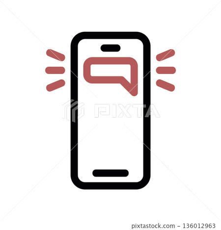A minimal flat design icon with a modern look chat message notification 136012963