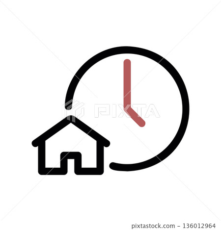 A minimal flat design icon with a modern look home insulation A minimal flat design icon with a modern look home insulation 136012964