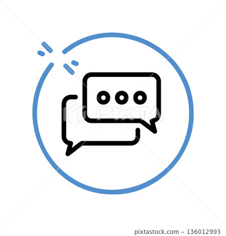 A minimal flat design icon with a modern look chat, dialog A minimal flat design icon with a modern look chat, dialog 136012993