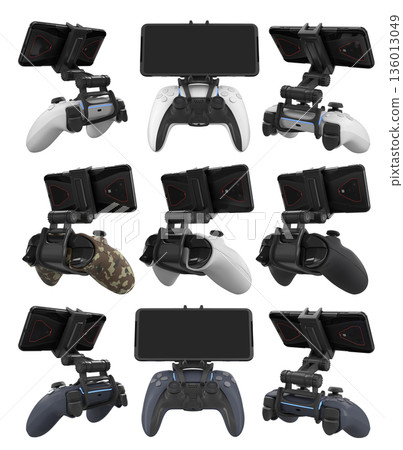 Mobile Game Controllers that come equipped with advanced screens for use 136013049