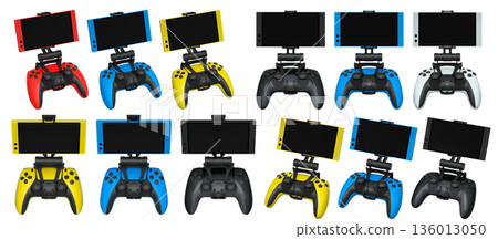 Mobile Game Controllers that come equipped with advanced screens for use 136013050