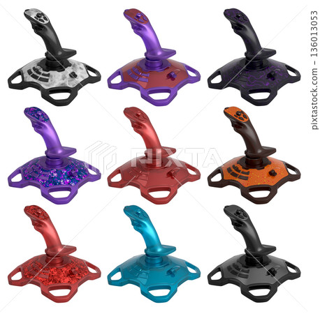 Joystick controllers for flight simulator offer incredibly immersive gaming experiences 136013053