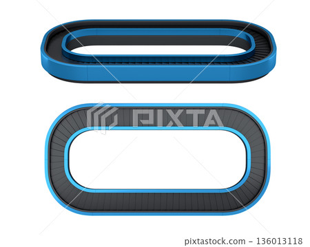 Set of Airport luggage conveyor belt from baggage claim area on white background. Set of Airport luggage conveyor belt from baggage claim area on white background. 136013118