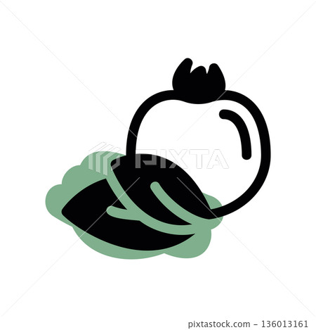 A minimal flat design icon with a modern look tomato 136013161