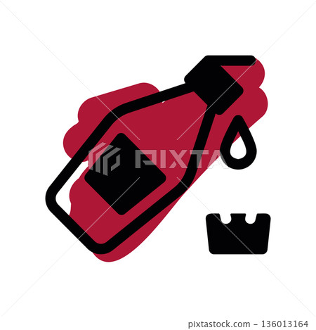 A minimal flat design icon with a modern look tomato sauce 136013164