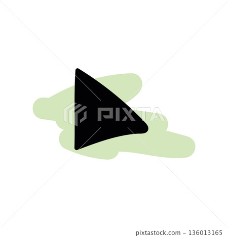 A minimal flat design icon with a modern look play button 136013165