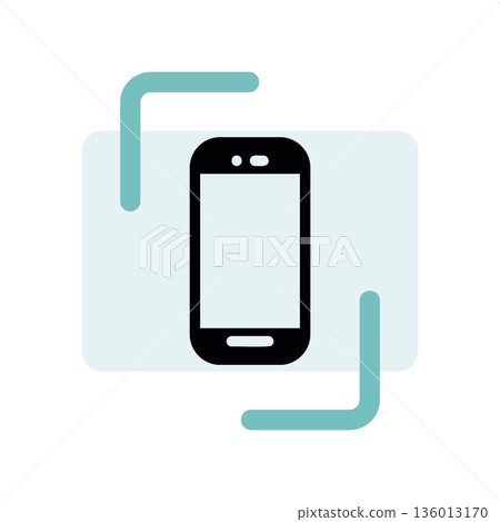 A minimal flat design icon with a modern look smartphone 136013170