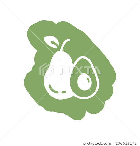 A minimal flat design icon with a modern look avocado 136013172