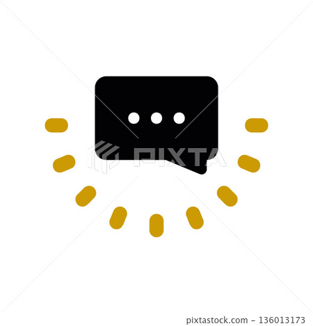 A minimal flat design icon with a modern look dialog 136013173