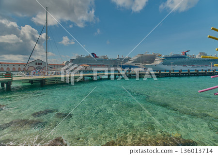 Cozumel, Mexico-December 16 2025:Cozumel is a major Caribbean cruise hub with three main terminals. It is one of the busiest ports in Mexico Cozumel, Mexico-December 16 2025:Cozumel is a major Caribbean cruise hub with three main terminals. It is one of the busiest ports in Mexico 136013714