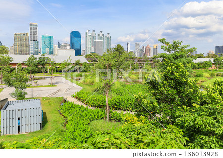 Green urban park landscape Green urban park landscape 136013928