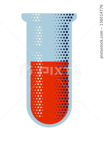 Test Tube Beaker Retro Science Icon Illustration Test Tube Beaker Retro Science Icon Illustration 136014776