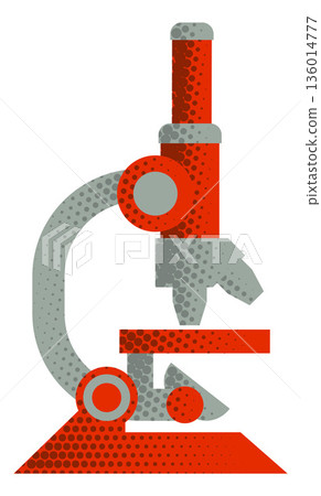 Microscope Retro Vintage Science Icon Illustration Microscope Retro Vintage Science Icon Illustration 136014777