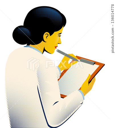 Female Scientist Doctor Woman Researcher Clipboard Female Scientist Doctor Woman Researcher Clipboard 136014778