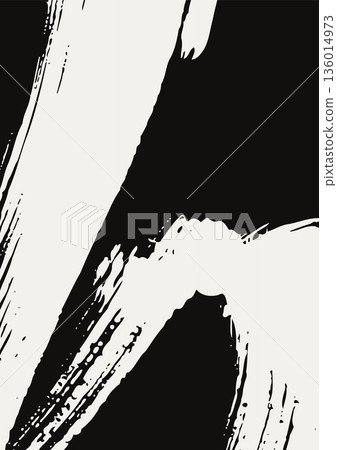 Japanese White Ink Brush Stroke Vector Banner Japanese White Ink Brush Stroke Vector Banner 136014973