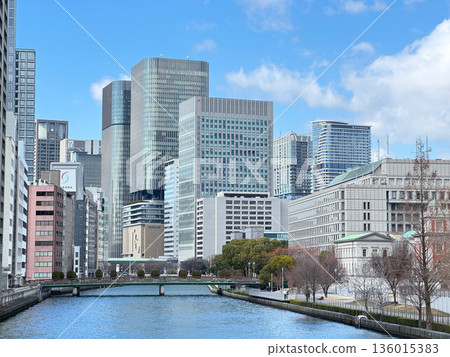 High-rise buildings in Osaka and Nakanoshima High-rise buildings in Osaka and Nakanoshima 136015383
