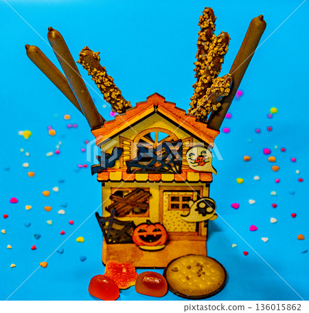 Chocolate a stick cookie. November 11th is Pepero Day in Korea. Halloween 136015862