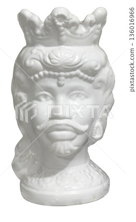White moorish head vase traditional sicilian pottery White moorish head vase traditional sicilian pottery 136016966